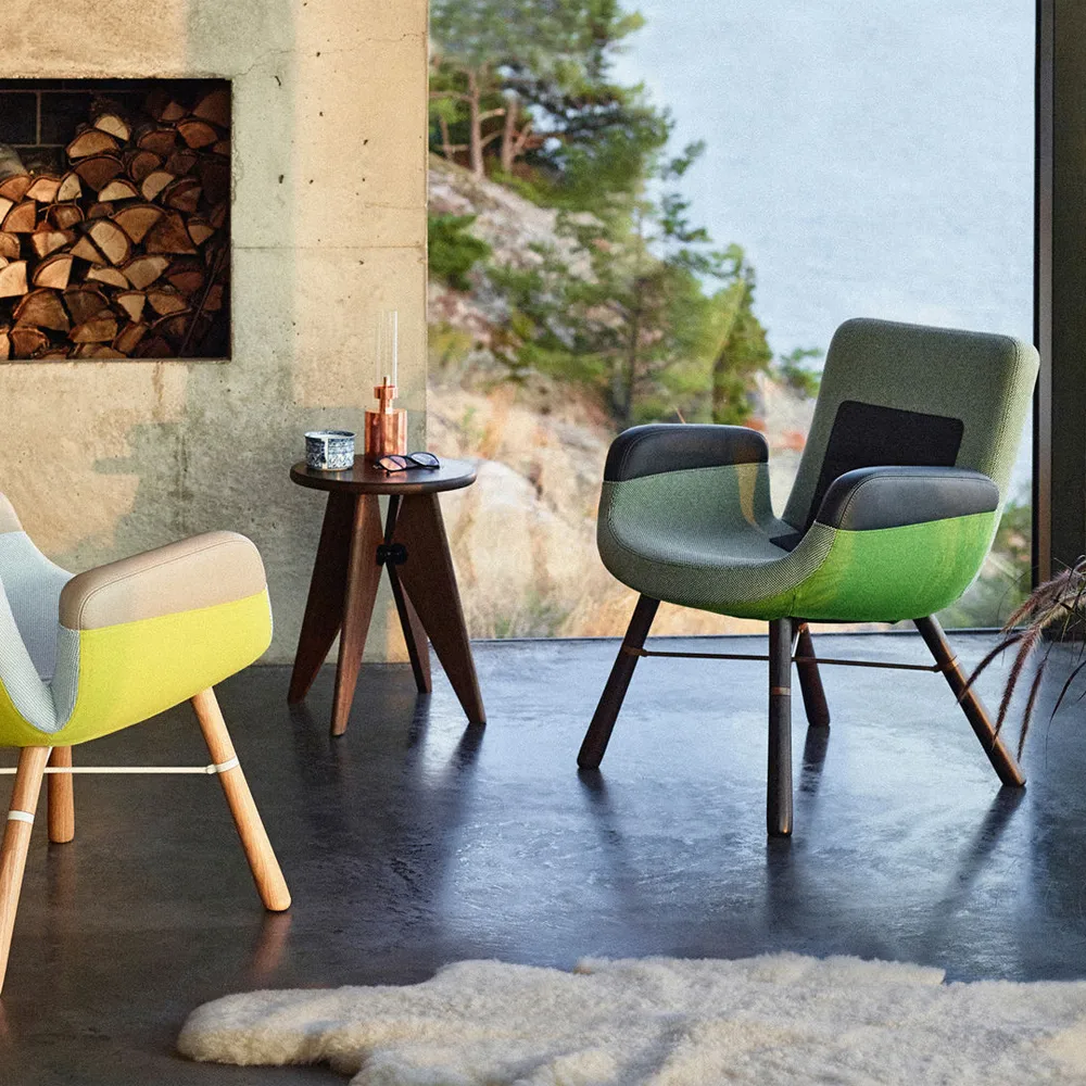 Tabouret Bois pall, Oljad valnöt Vitra