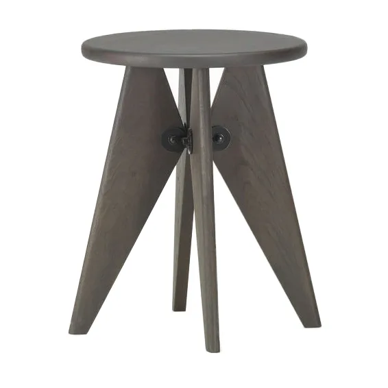Tabouret Bois rund pall - Mörk ek, Ø35x45 cm - Vitra