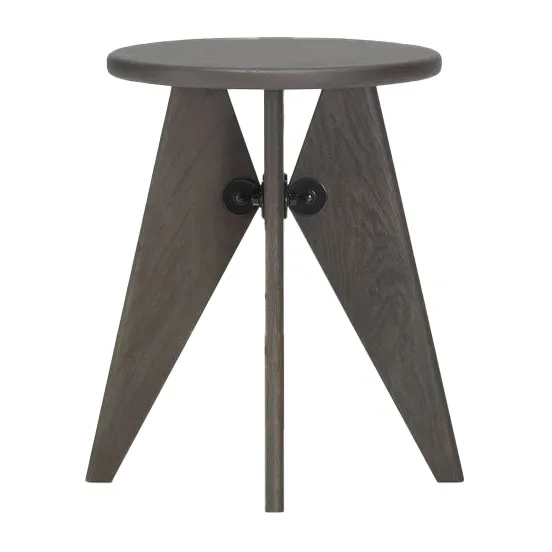 Tabouret Bois rund pall, Mörk ek, Ø35x45 cm Vitra