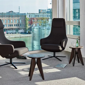 Tabouret Bois rund pall - Mörk ek, Ø35x45 cm - Vitra