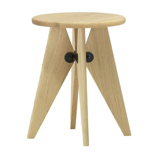 Tabouret Bois rund pall, Oljad ek, Ø35x45 cm Vitra