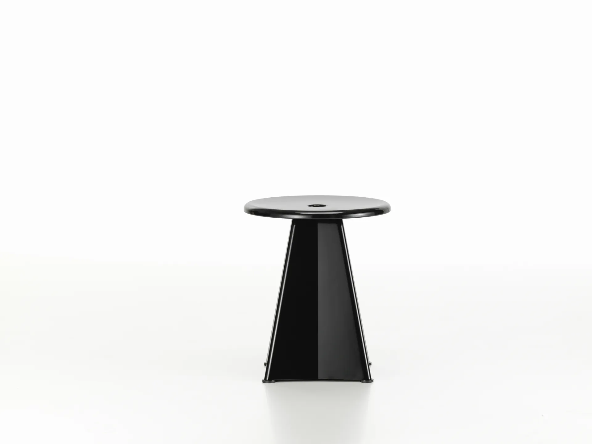 Tabouret Métallique rund pall, Deep black (svart), Ø38x44,5 cm Vitra