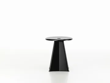 Tabouret Métallique rund pall - Deep black (svart), Ø38x44,5 cm - Vitra