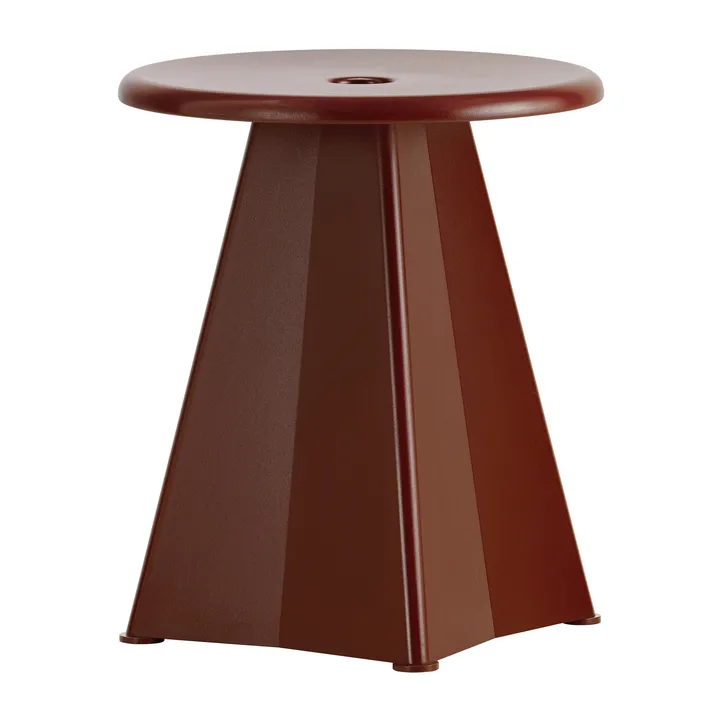 Tabouret Métallique rund pall - Japanese red (röd), Ø38x44,5 cm - Vitra