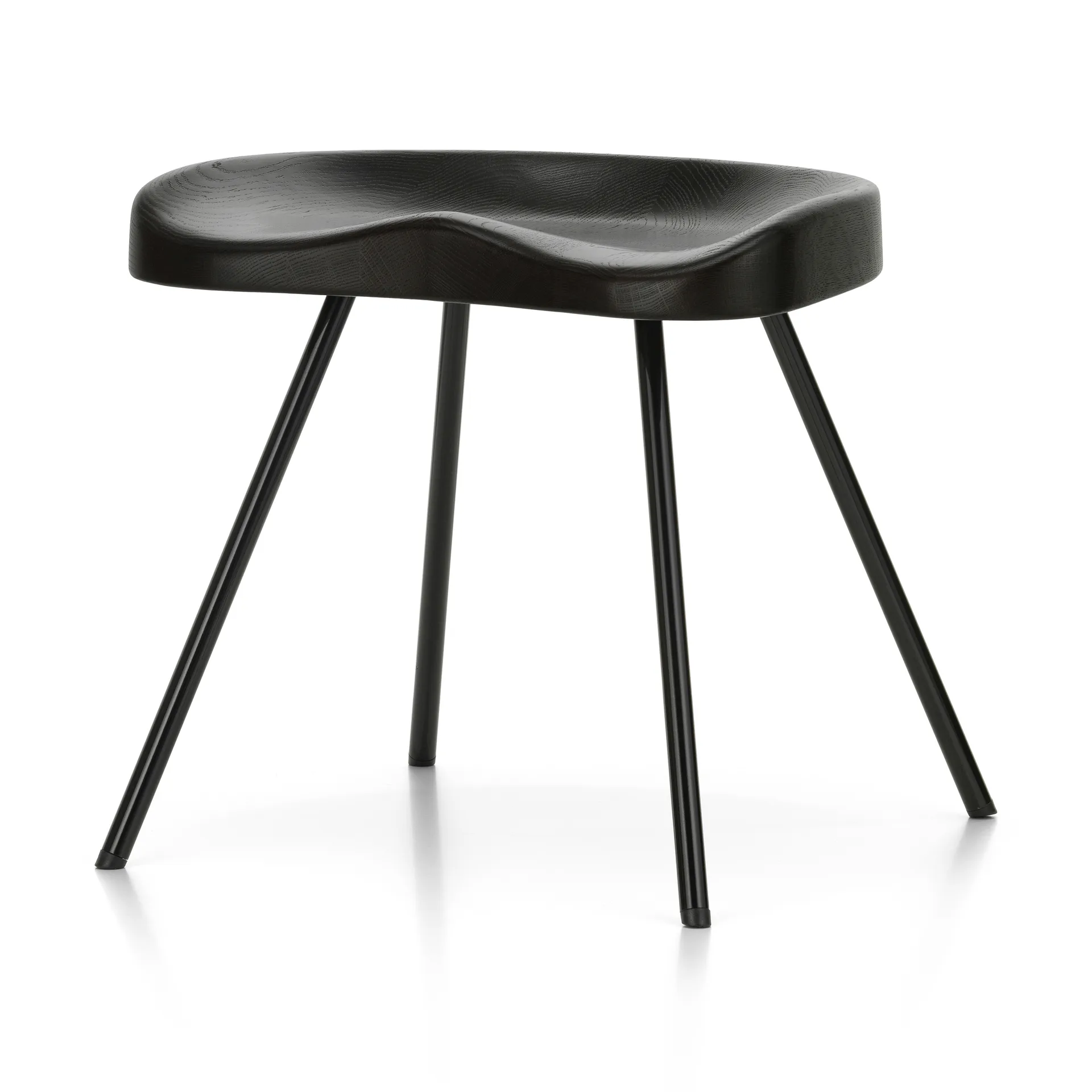 Tabouret No 307 pall, Dark oak-Deep black Vitra