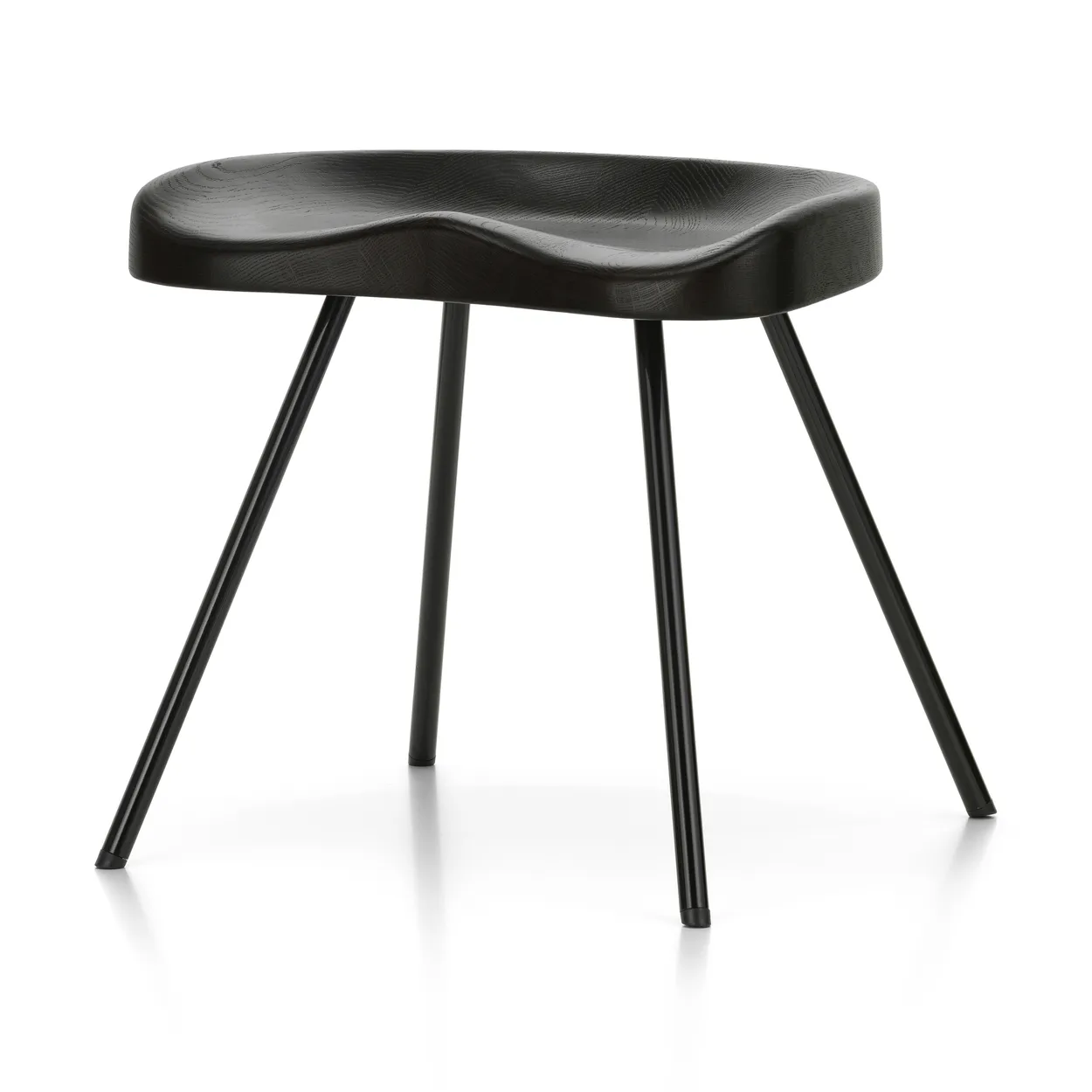 Vitra Tabouret No 307 pall Dark oak-Deep black | Skandinavisk Design | Pallar | Svart