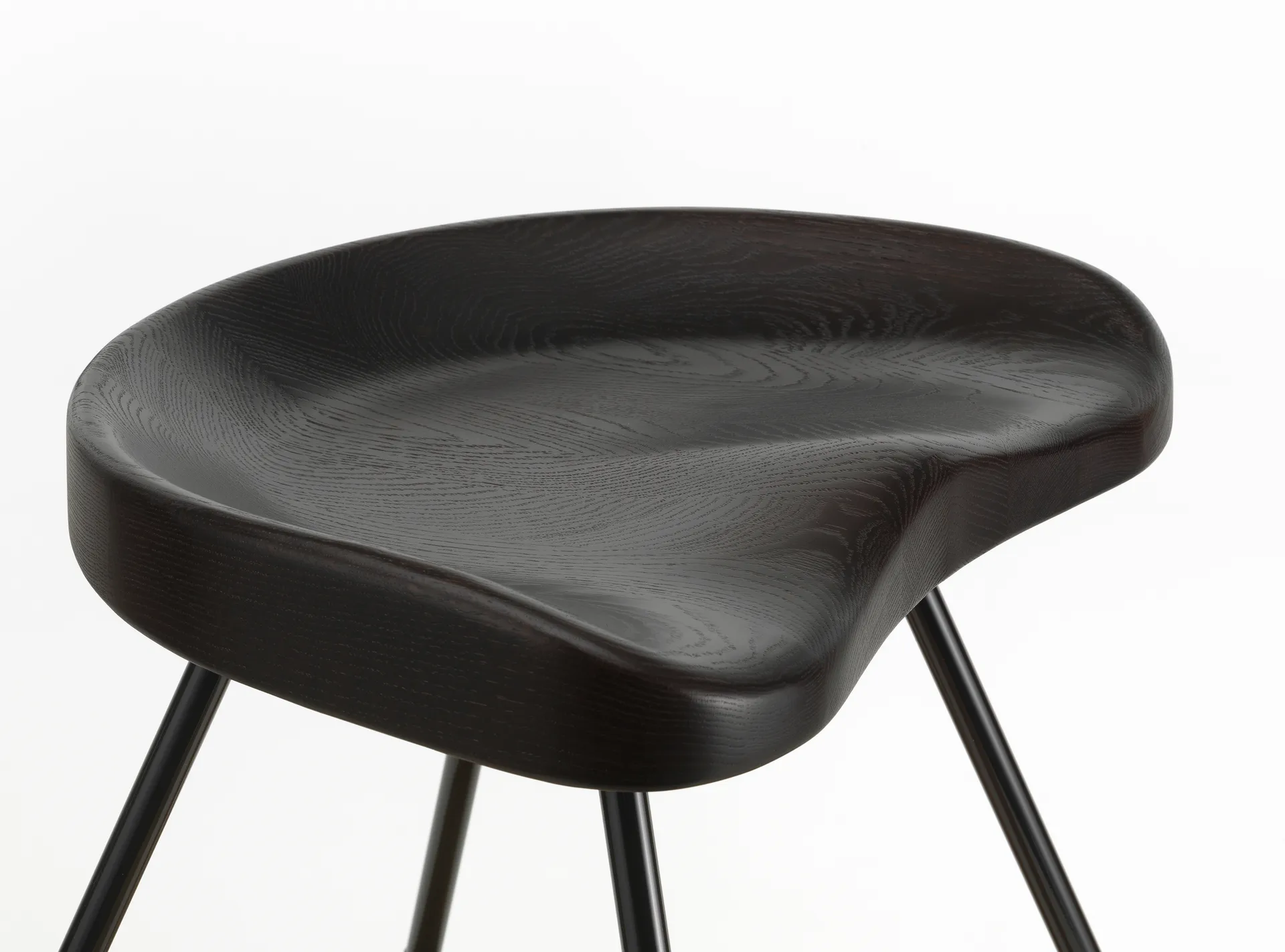 Tabouret No 307 pall, Dark oak-Deep black Vitra