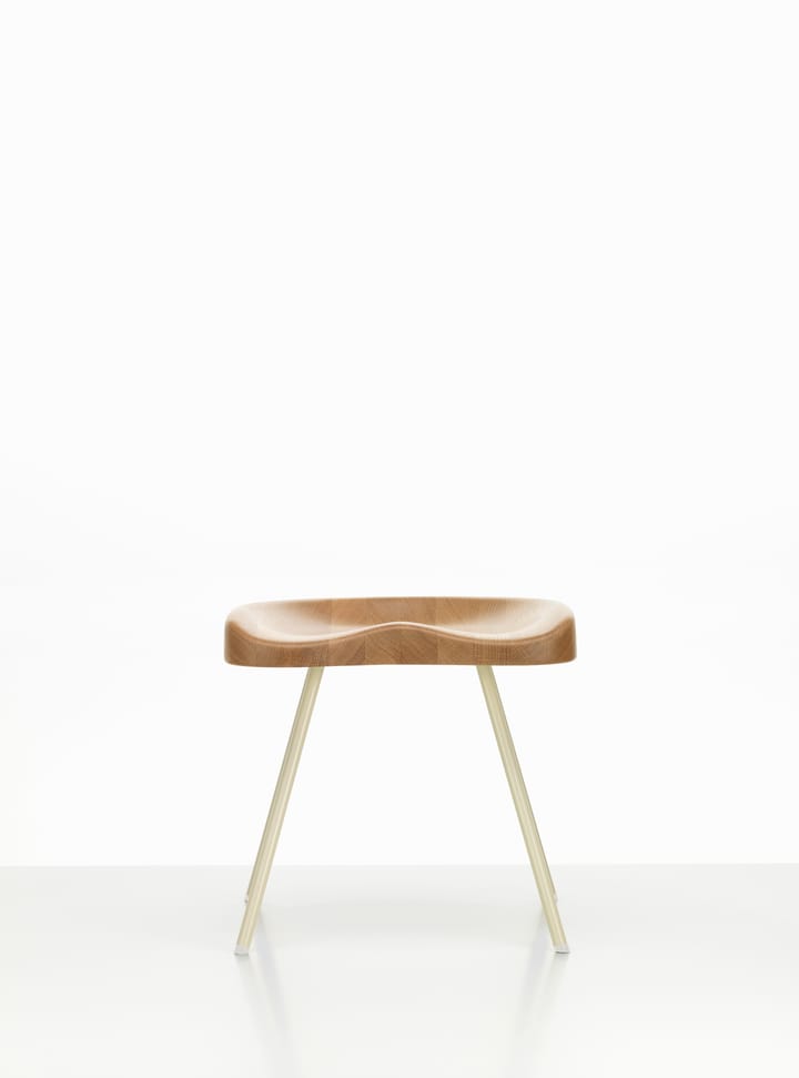 Tabouret No 307 pall, Oak-Prouvé blanc colombe Vitra