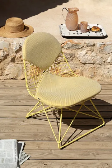 Wire Chair Bikini Outdoor dyna till stol - Golden yellow/white - Vitra