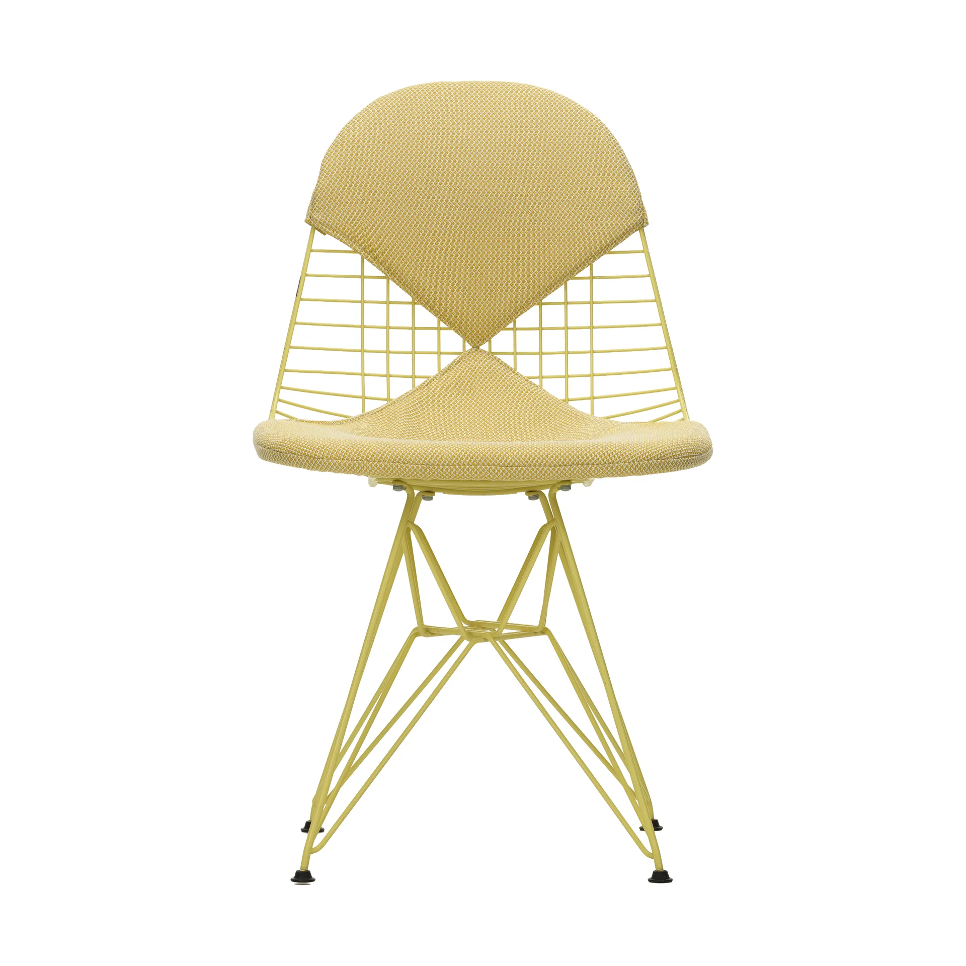 Wire Chair Bikini Outdoor dyna till stol, Golden yellow/white Vitra