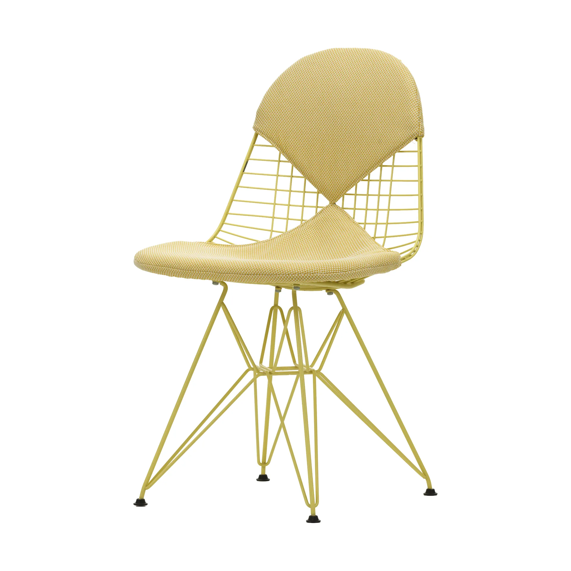 Wire Chair Bikini Outdoor dyna till stol, Golden yellow/white Vitra