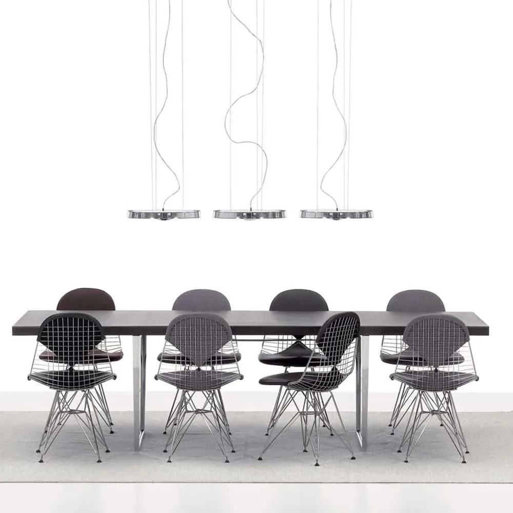 Wire chair DKR-2 stol, Hopsak nero-Chrome Vitra