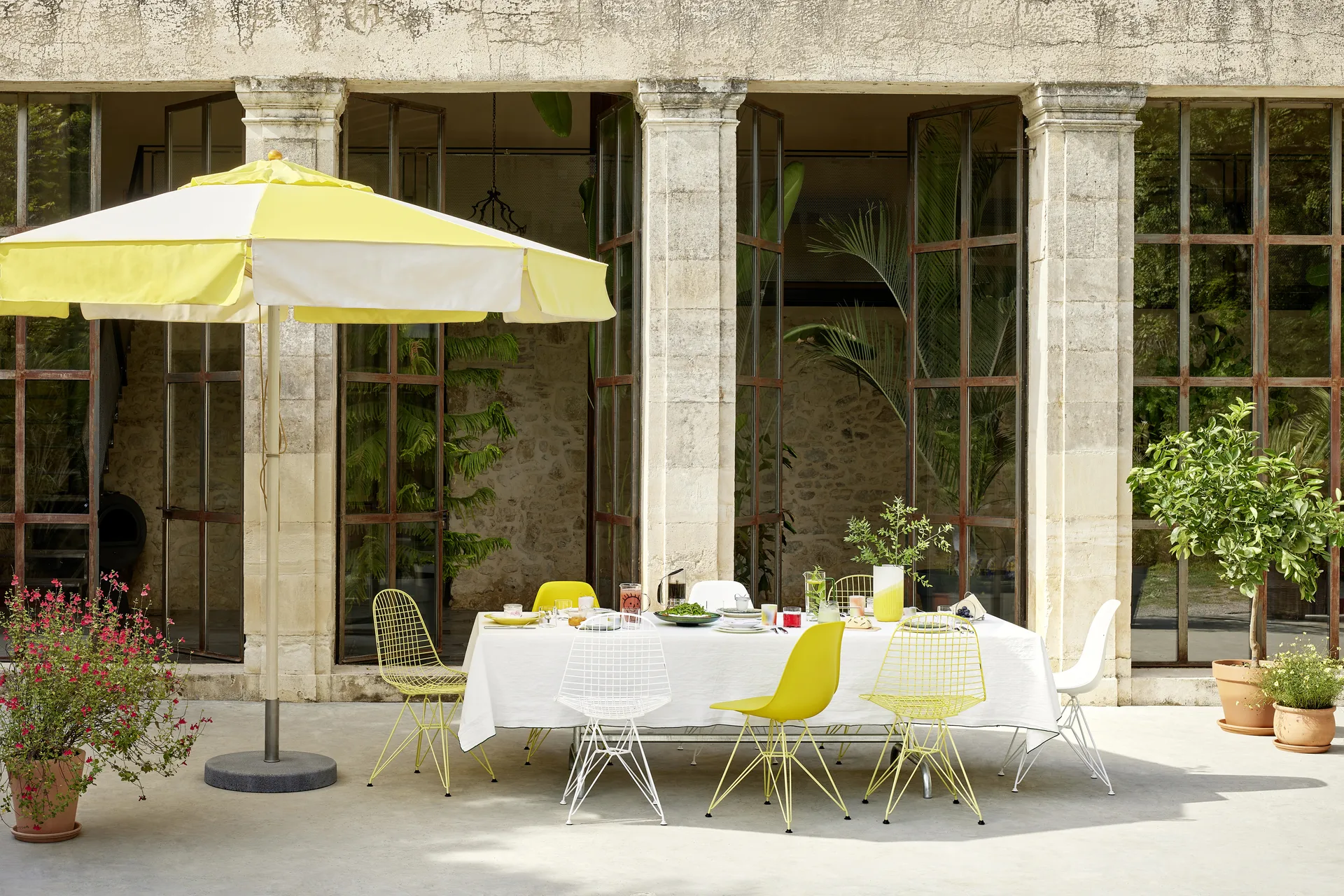 Wire chair DKR stol, White Vitra