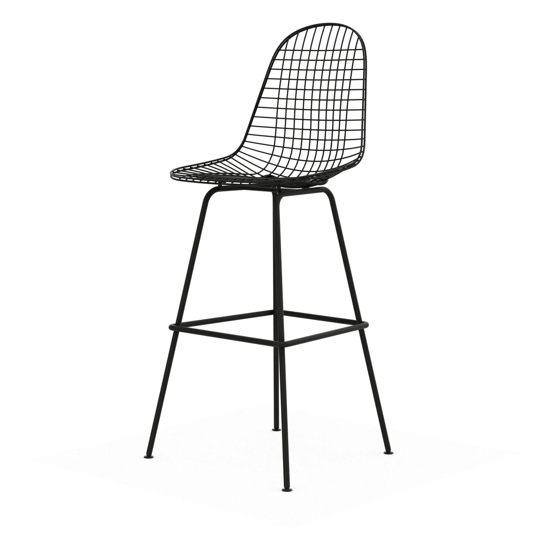 Wire Stool barpall, High Black Vitra