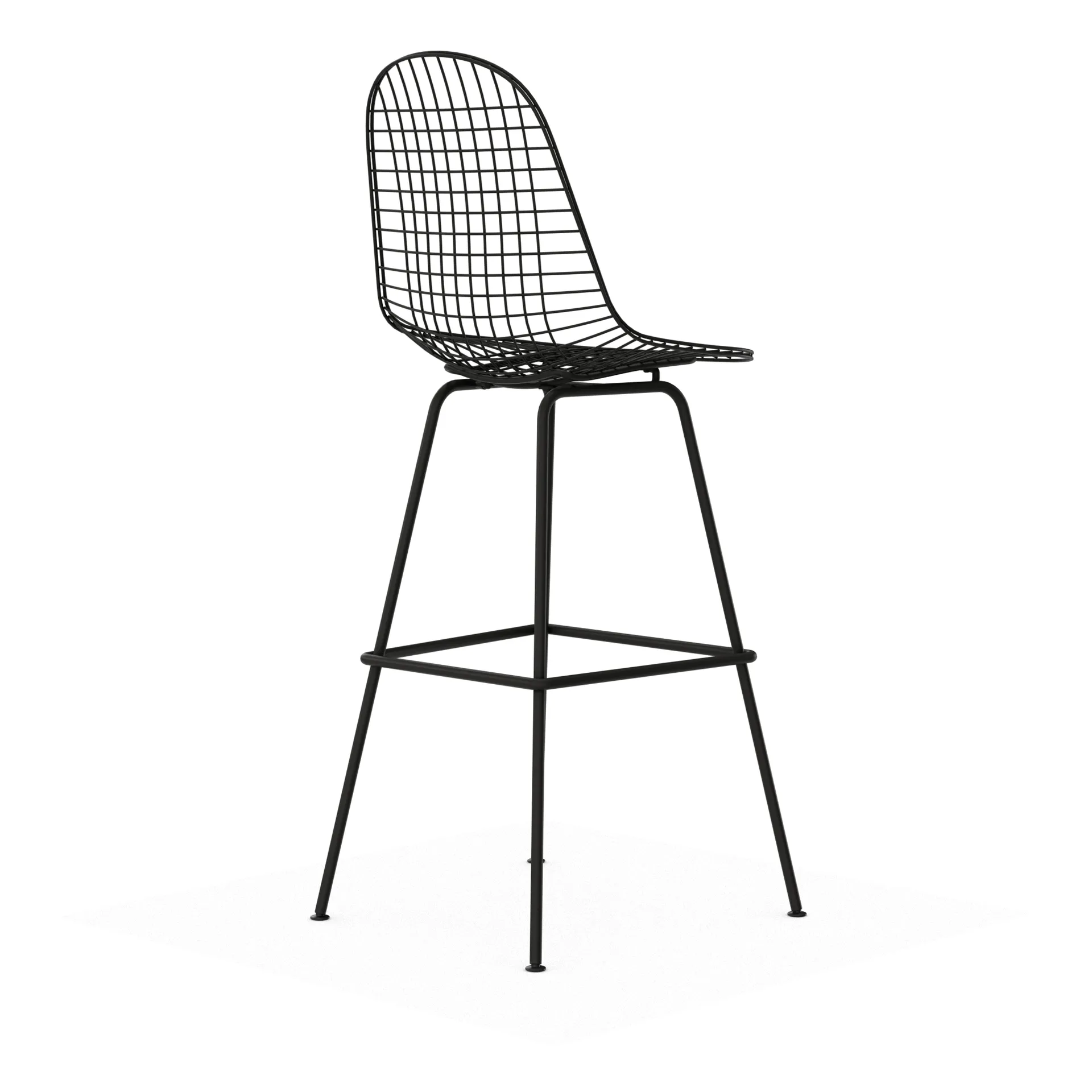 Wire Stool barpall, High Black Vitra