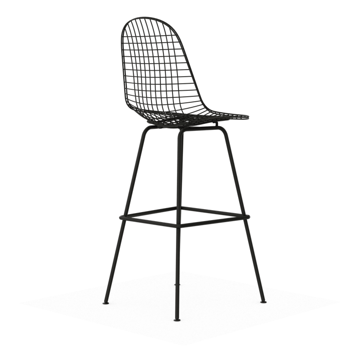 Wire Stool barpall, High Black Vitra