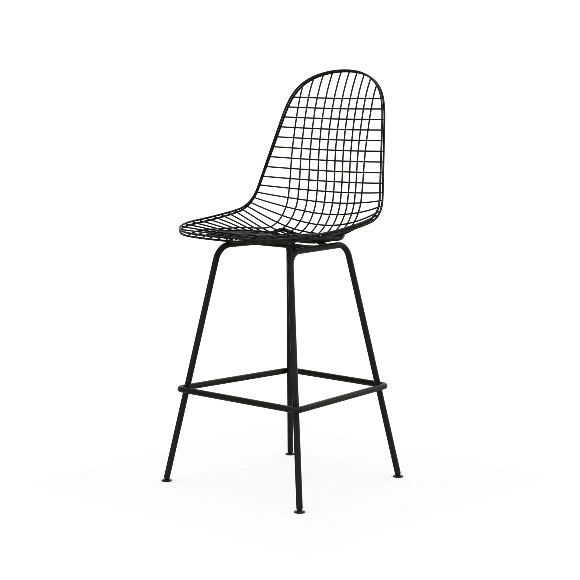 Wire Stool barpall, Medium Black Vitra