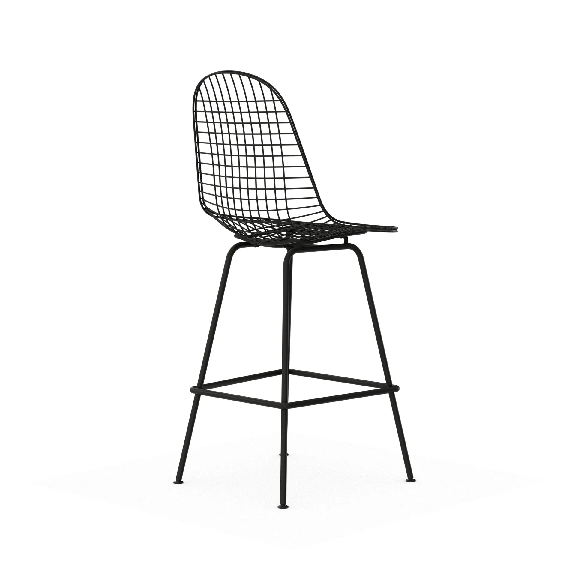 Wire Stool barpall, Medium Black Vitra