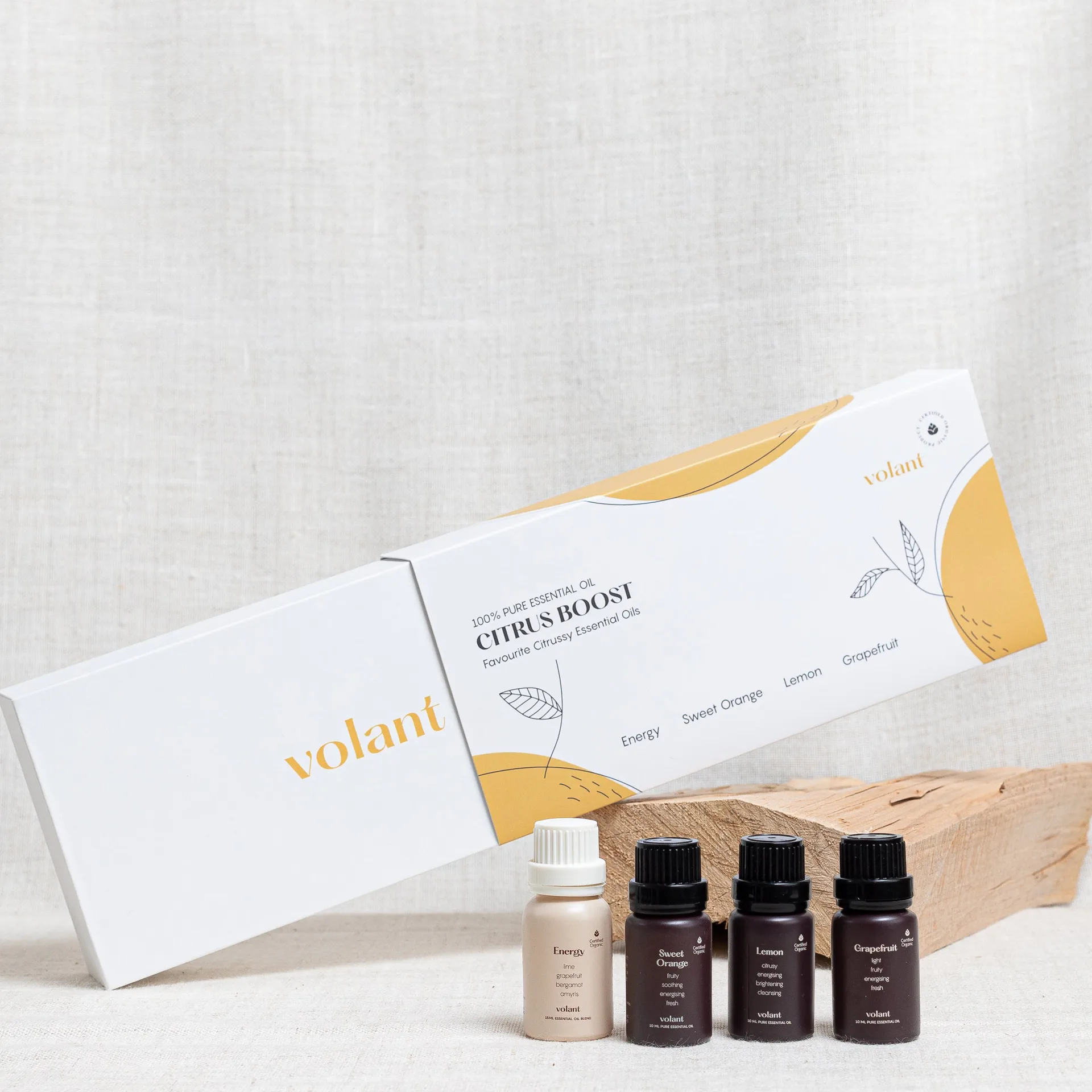 Citrus Boostset eteriska oljor 4-pack, 3x10 ml-1x15 ml Volant