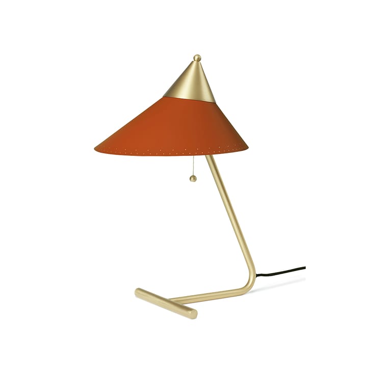 Brass Top bordslampa - rusty red, mässingsstativ - Warm Nordic