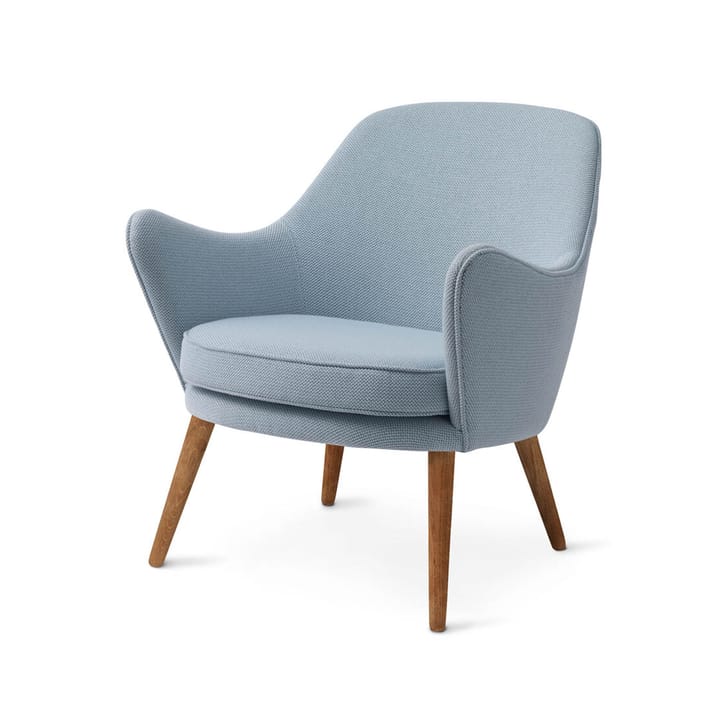 Dwell loungestol - tyg merit 014 minty grey, ben i rökt ek - Warm Nordic