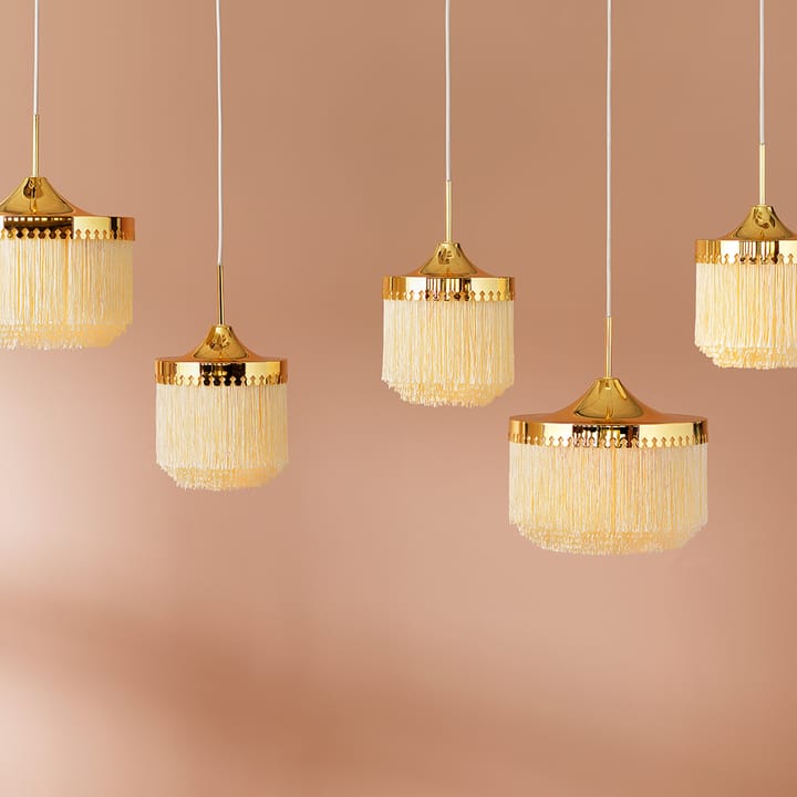 Fringe pendel, cream white, liten Warm Nordic