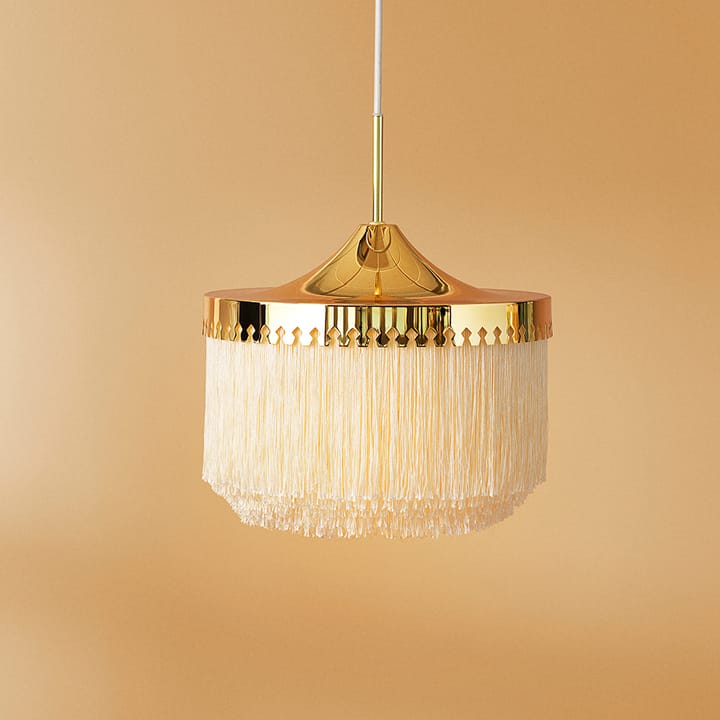Fringe pendel, cream white, liten Warm Nordic