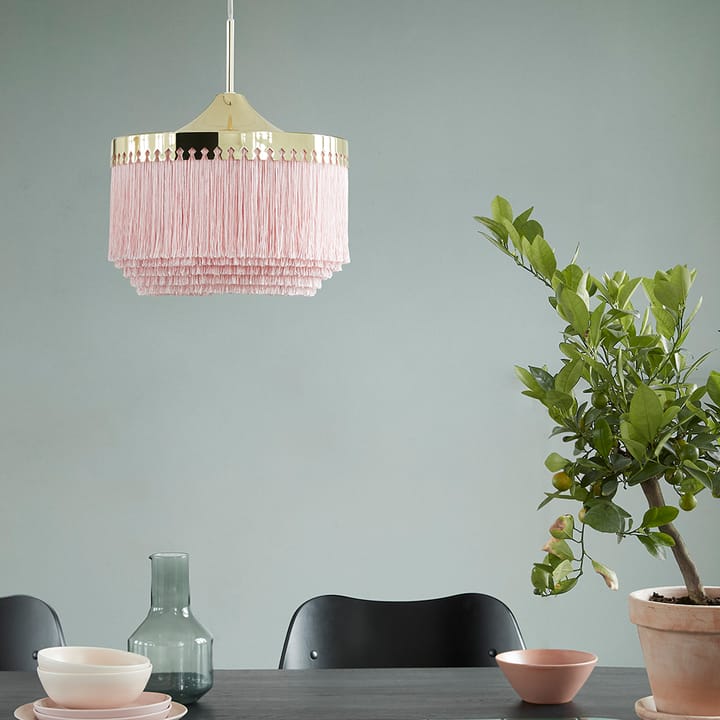 Fringe pendel, cream white, liten Warm Nordic