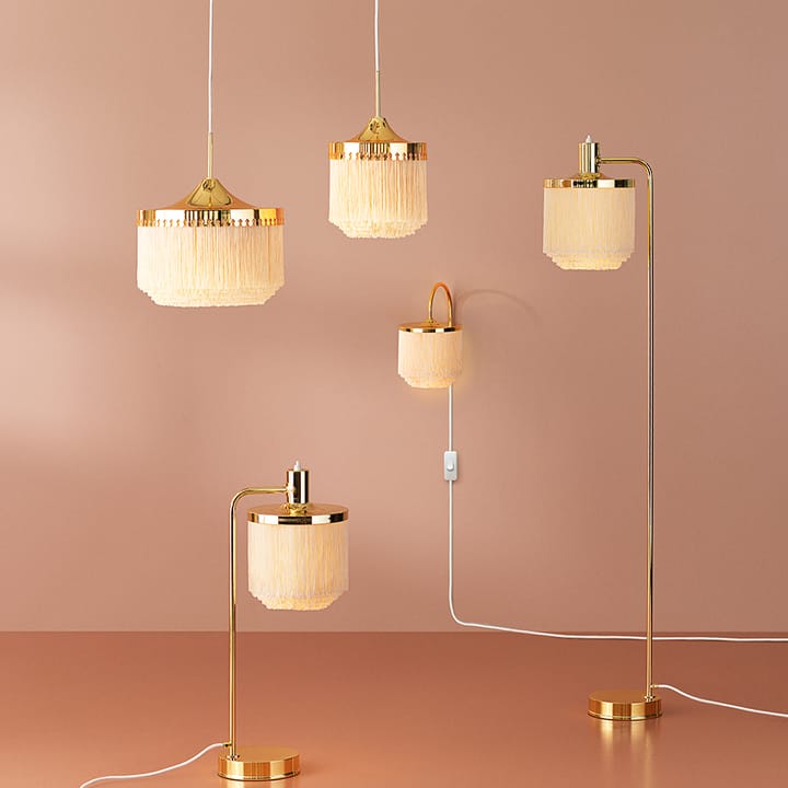 Fringe vägglampa, pale pink, mässingspläterat stål Warm Nordic