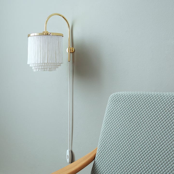 Fringe vägglampa, pale pink, mässingspläterat stål Warm Nordic