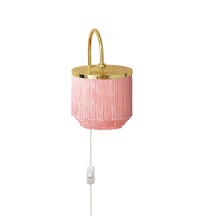 Fringe vägglampa, pale pink, mässingspläterat stål Warm Nordic