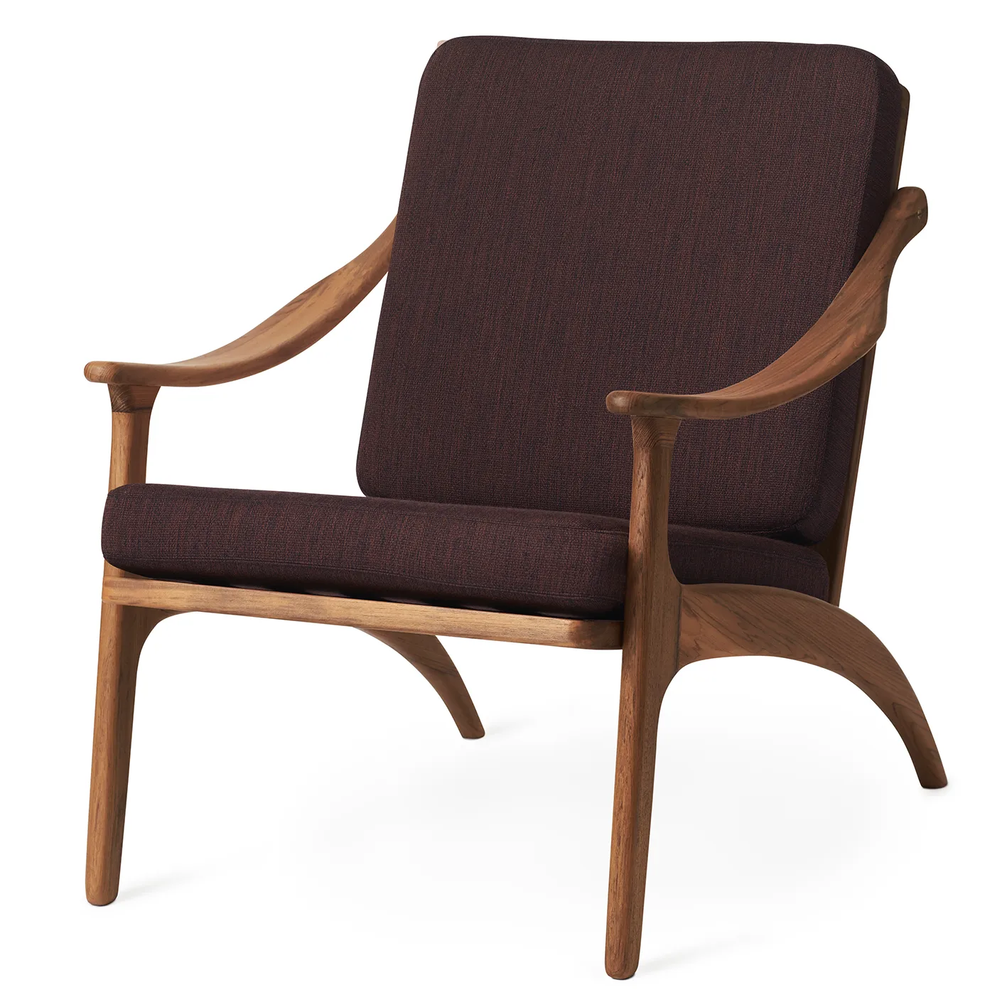 Lean Back Balder fåtölj teak, Coffee brown Warm Nordic
