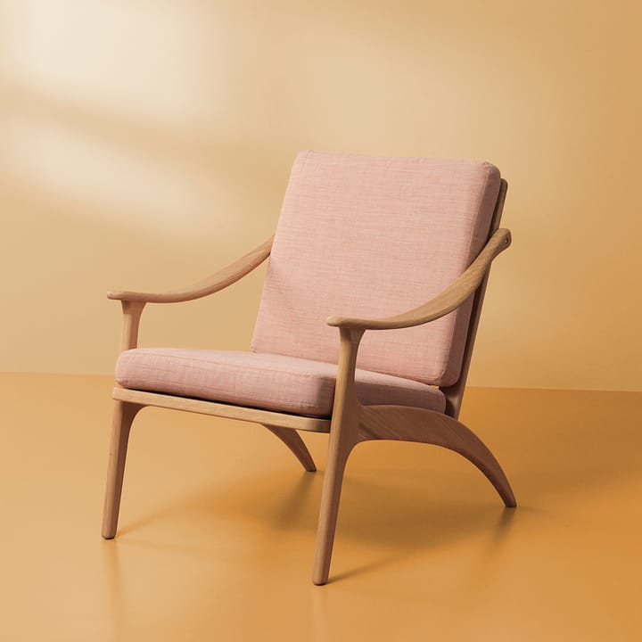 Lean Back Canvas fåtölj vitoljad ek, Pale rose Warm Nordic