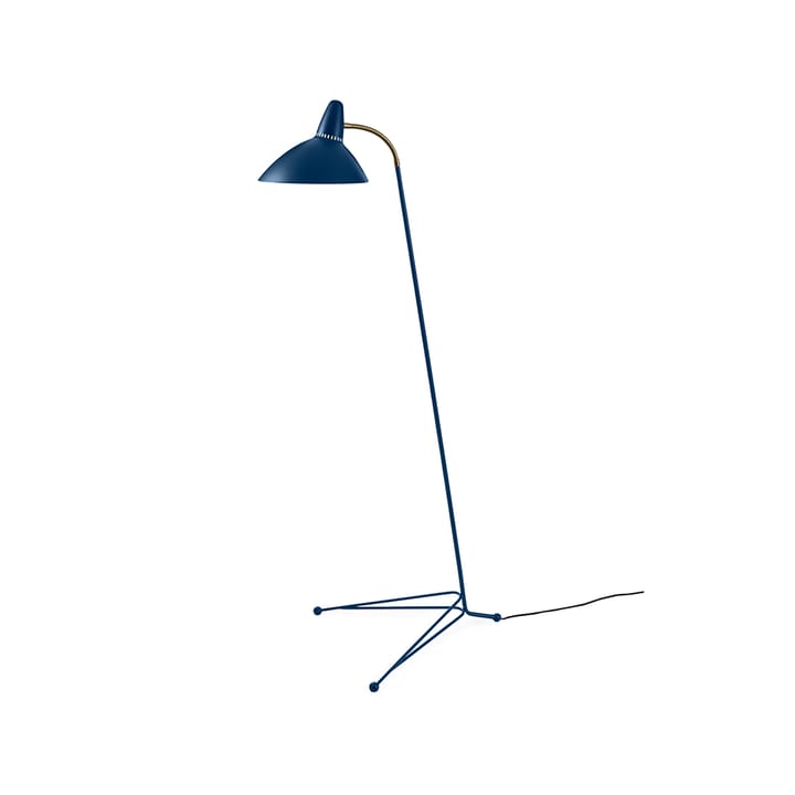 Lightsome golvlampa - azure blue, mässingdetalj - Warm Nordic
