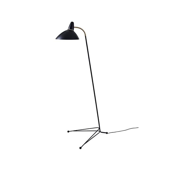 Lightsome golvlampa - black noir, mässingdetalj - Warm Nordic