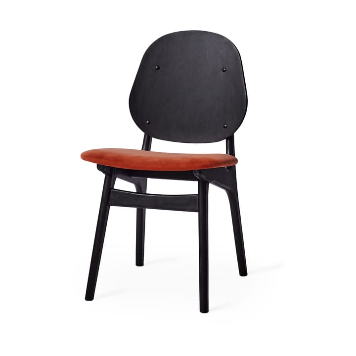 Noble Stol - tyg brick red, svartlackat bokstativ - Warm Nordic