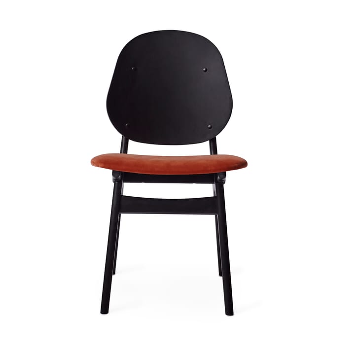 Noble Stol, tyg brick red, svartlackat bokstativ Warm Nordic