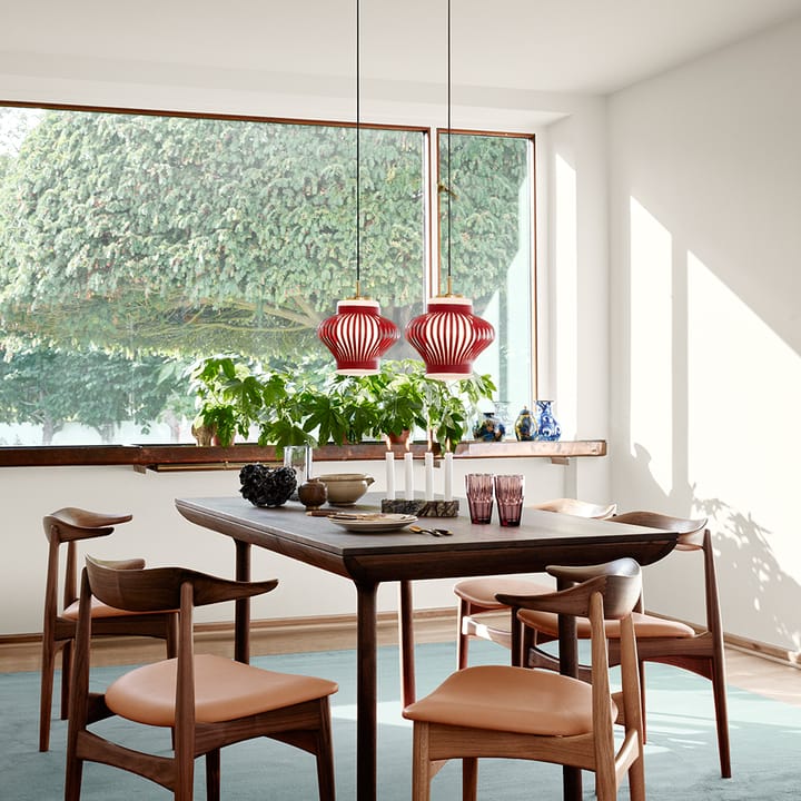 Opal Lamella pendel, sky grey, sandblästrad opal Warm Nordic