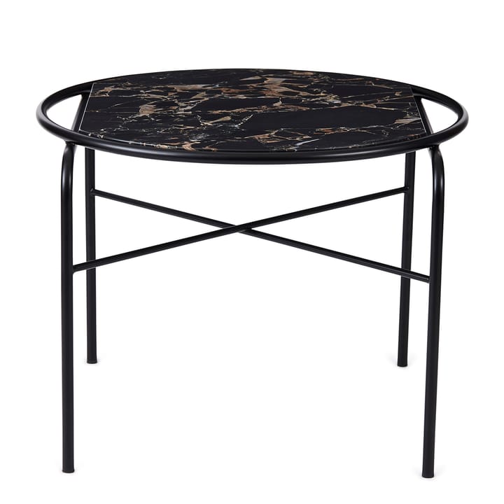 Secant soffbord marmor Ø60 cm - Black-gold - Warm Nordic