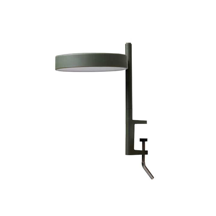 w182 Pastille c1 bordslampa - olive green, kort arm, klämfäste - Wästberg