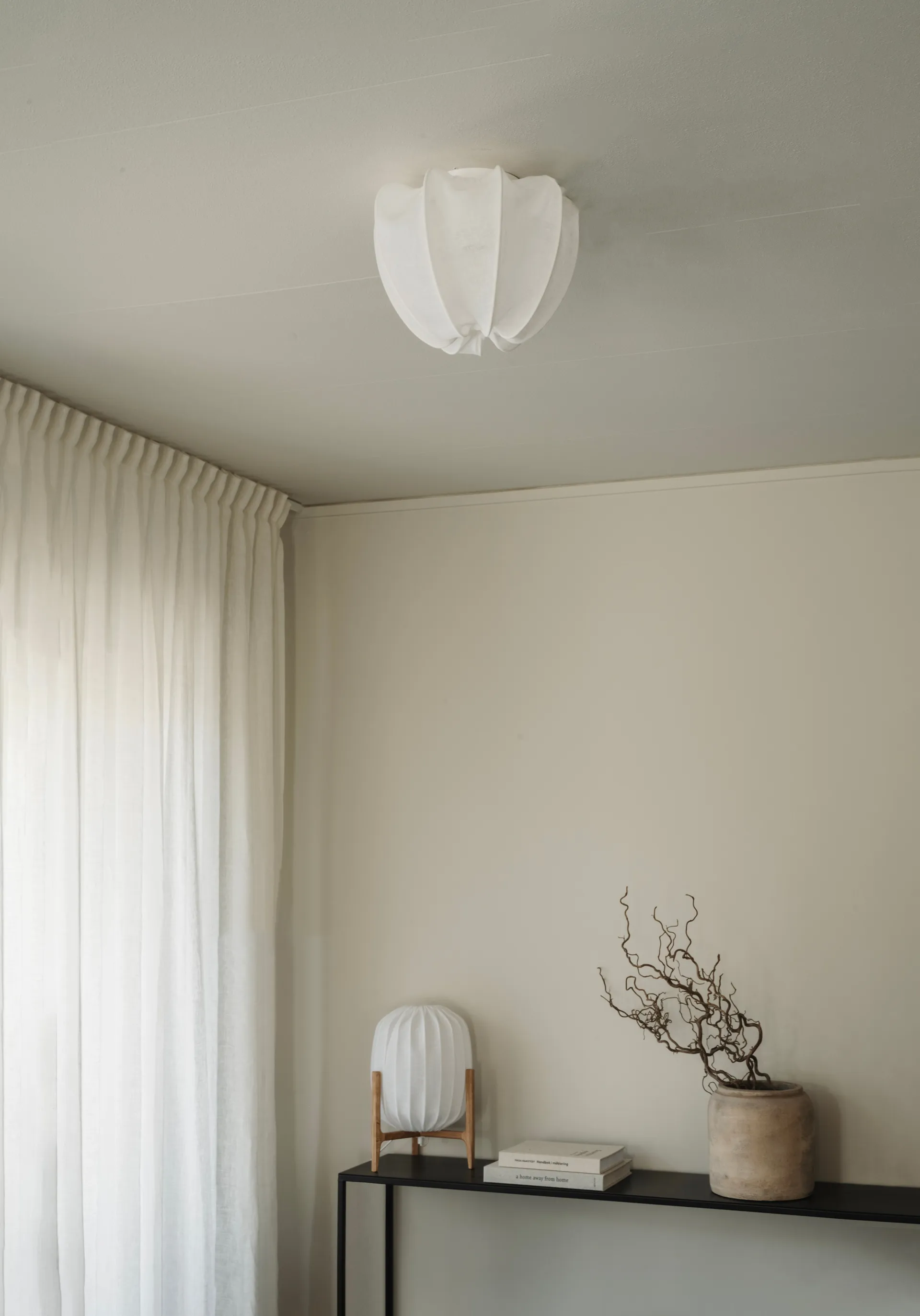 Anna plafond mini Ø30 cm, White linen Watt & Veke