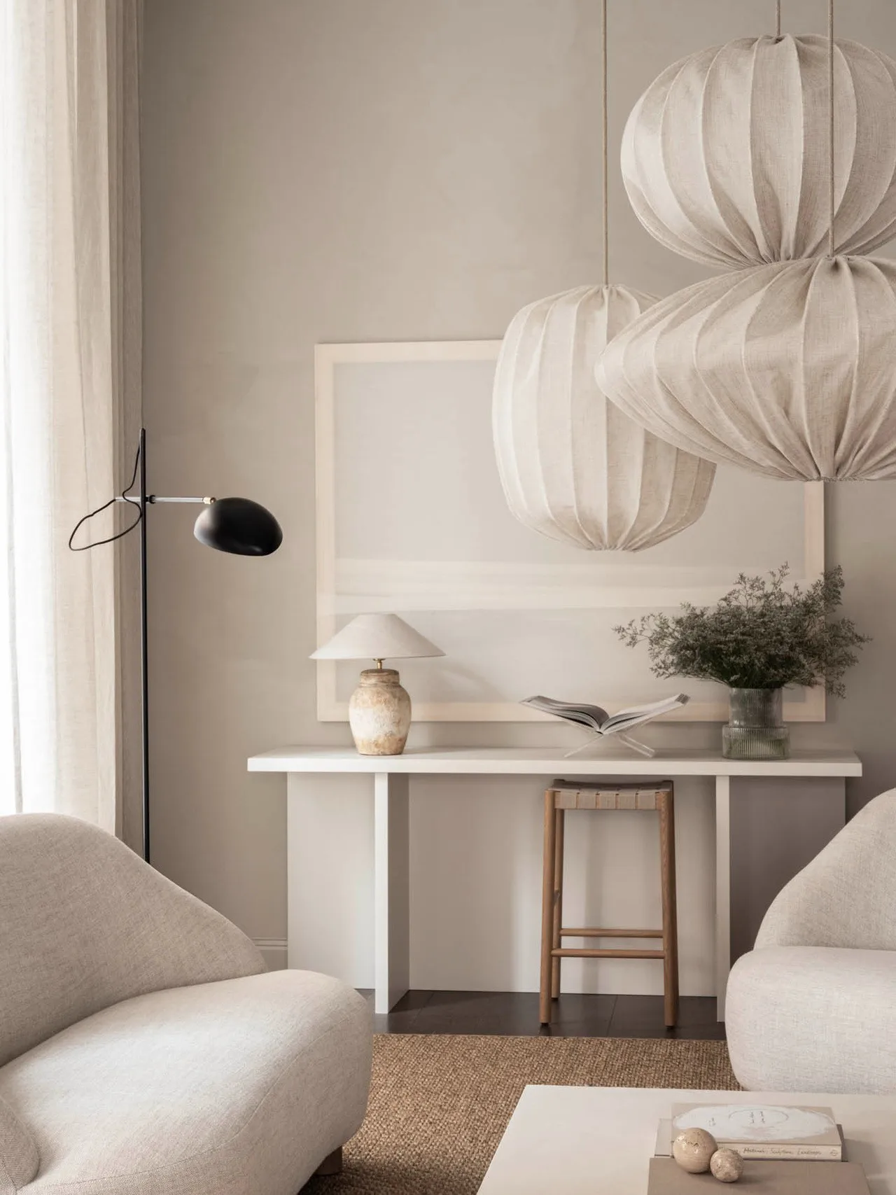 Boll 65 linen lampskärm, Natural Watt & Veke