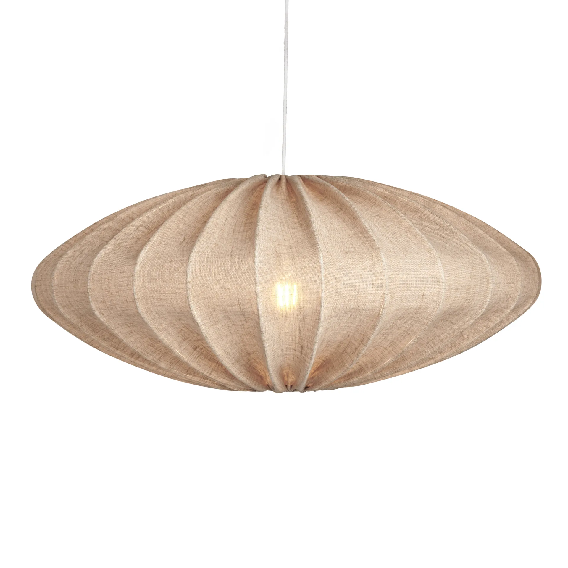 Ellipse lampskärm 65 cm linne, Sand Watt & Veke