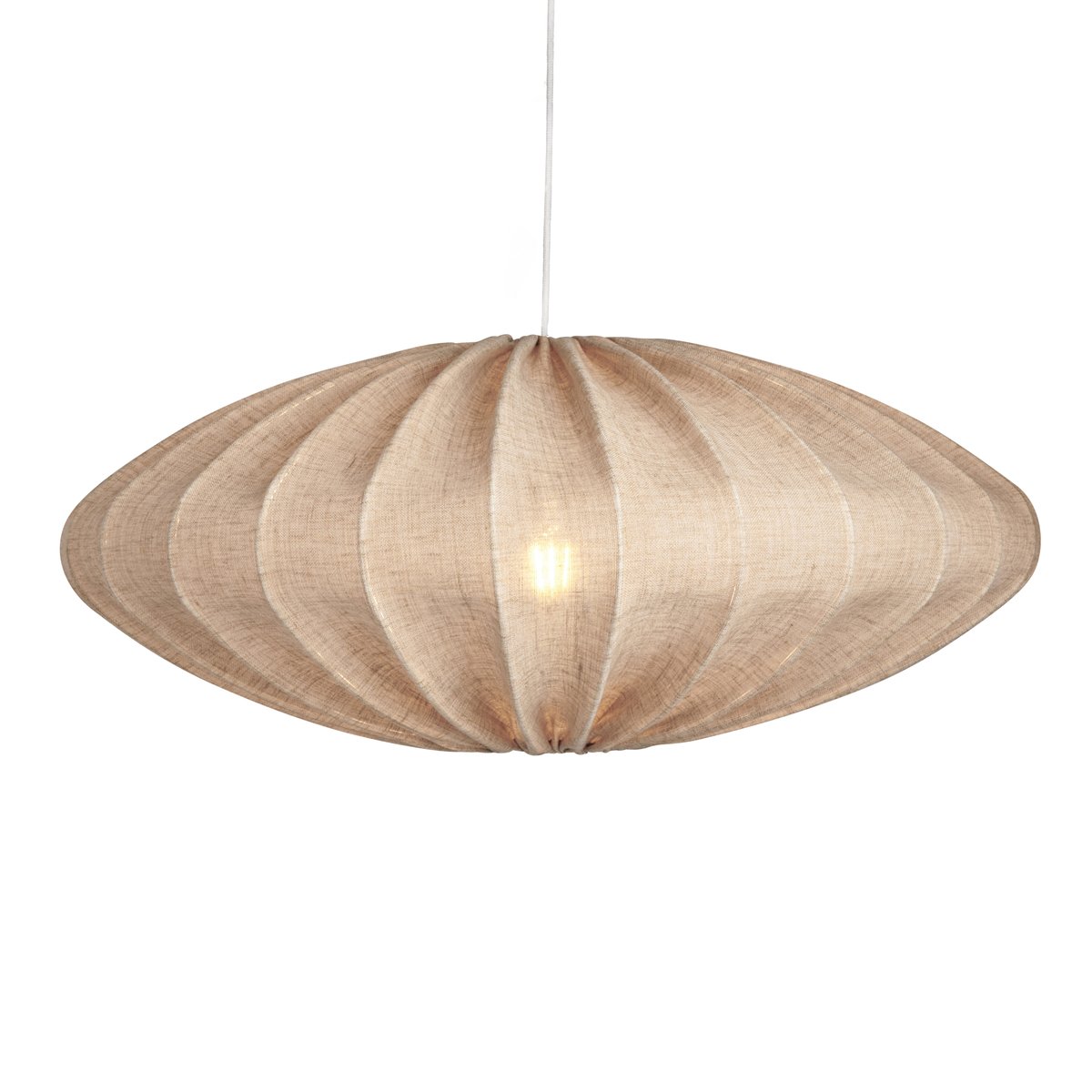 Watt & Veke Ellipse lampskärm 65 cm linne Sand | Skandinavisk Design | Taklampor & Pendlar | Beige