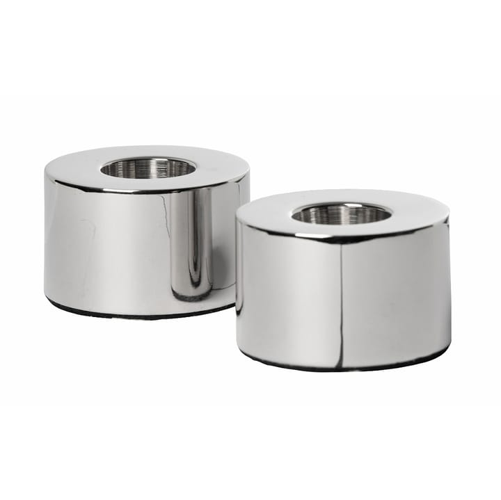 Helix ljusstake 2-pack, Blank krom Watt & Veke