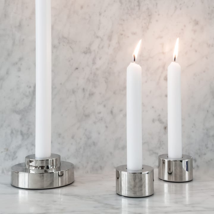 Helix ljusstake 2-pack, Blank krom Watt & Veke