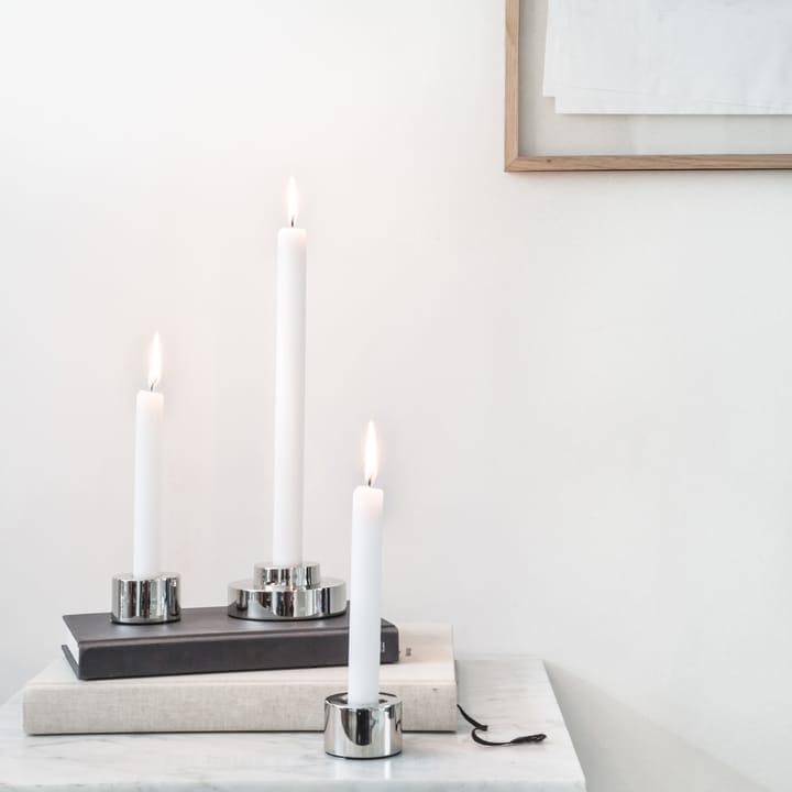 Helix ljusstake 2-pack, Blank krom Watt & Veke