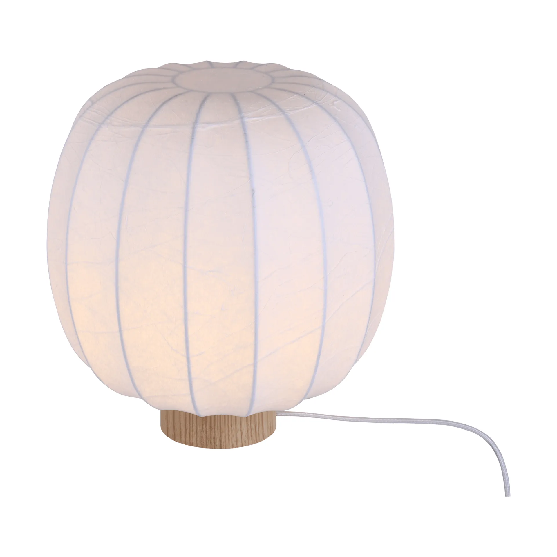 Lunari bordslampa, White-Natural ash, Ø30x32 cm Watt & Veke