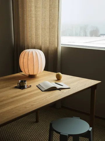 Lunari bordslampa - White-Natural ash, Ø30x32 cm - Watt & Veke