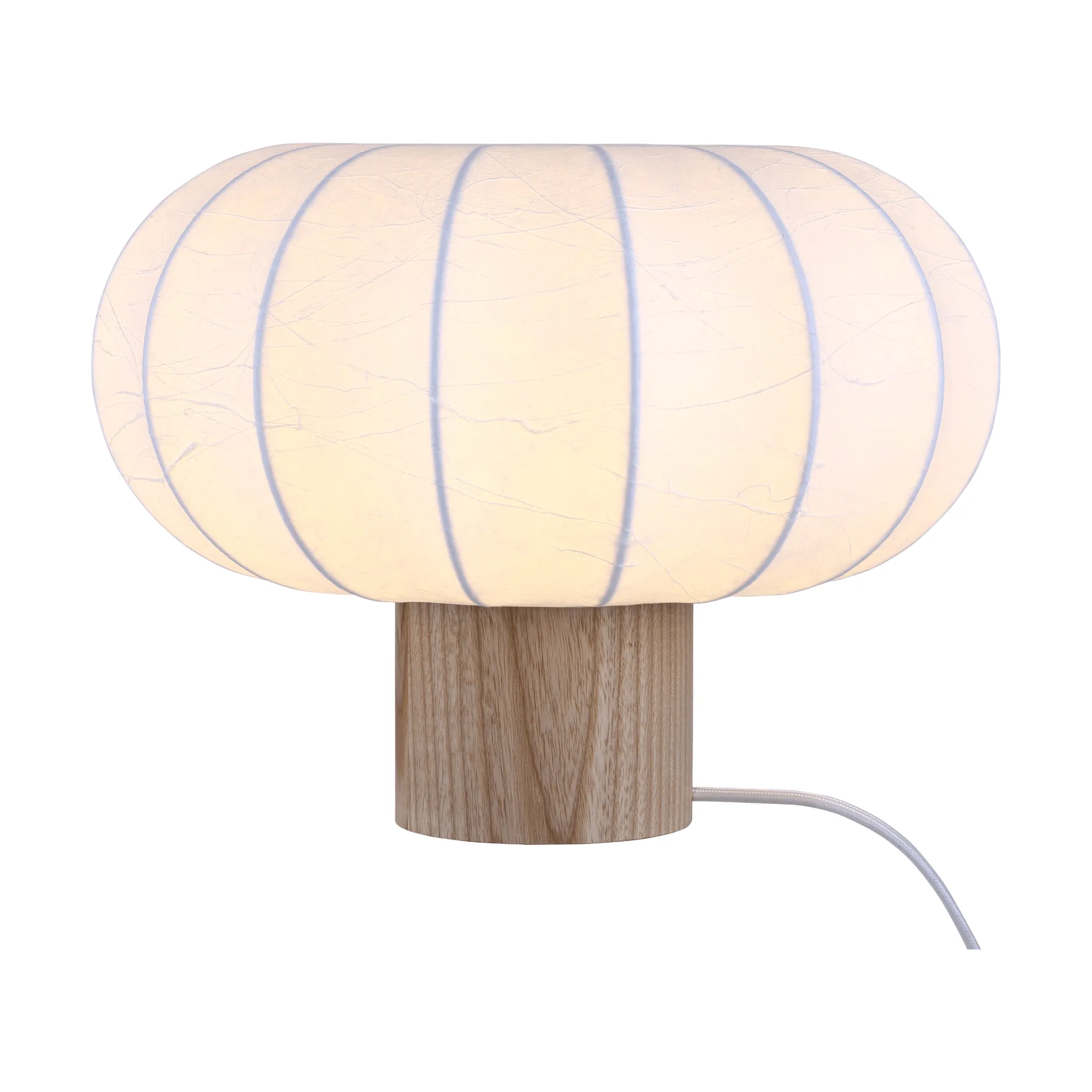 Lunari bordslampa, White-Natural ash, Ø32x24cm Watt & Veke
